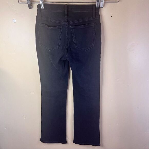 Madewell Mid Rise Kick Out Women's Straight‎ Jeans Size 25 Black 5-Pocket - Picture 5 of 8